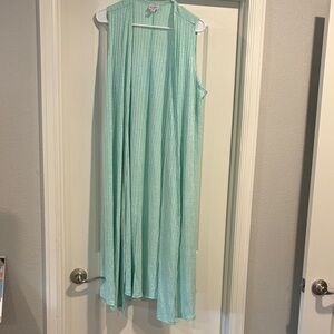 LuLaRoe Light Teal Striped Top